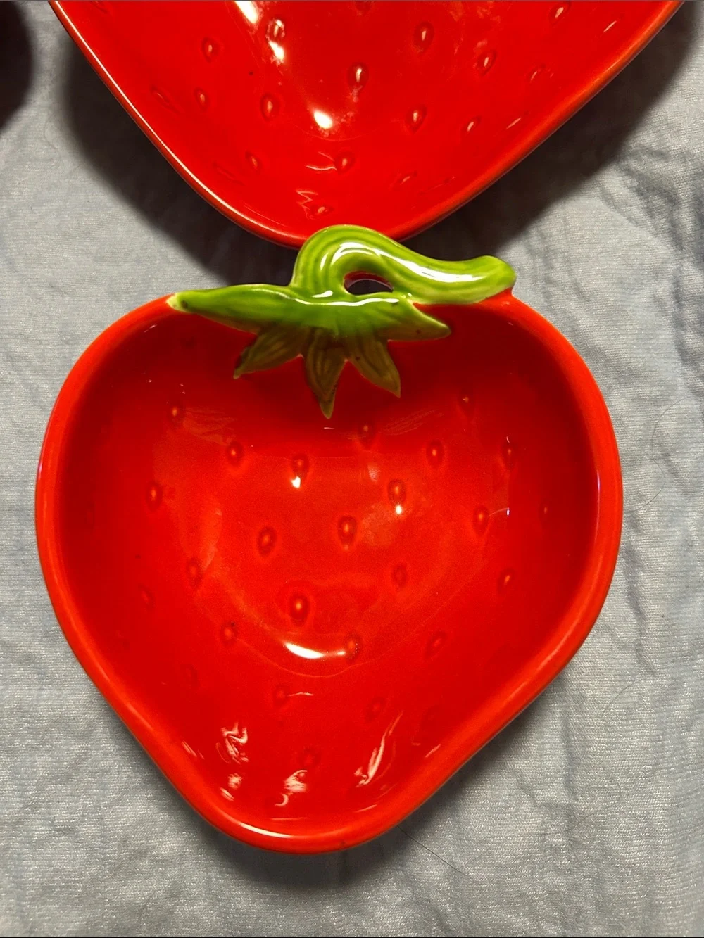 Pier 1 Wild Strawberry Shape Bowl Set Cottagecore Bowls Retro Summer Vibes